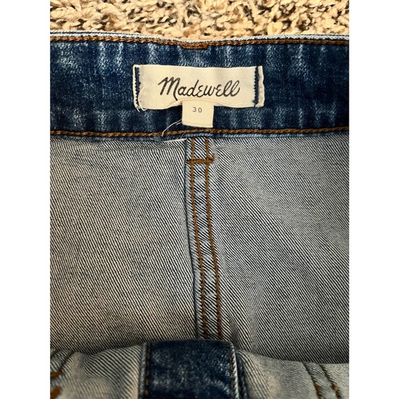 Madewell Stretch Denim Straight Mini Skirt: Pieced Edition - Size 30 - Picture 4 of 7